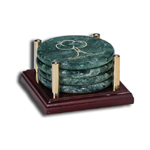 Green Marble Coaster Set